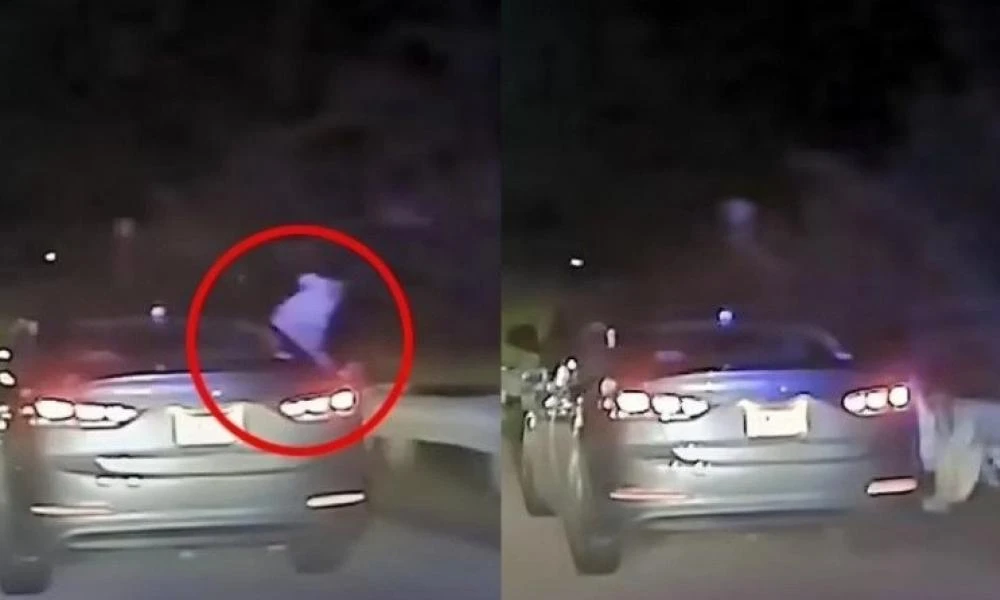 ΗΠΑ: Η στιγμή που 16χρονος κλέφτης πηδάει από το παράθυρο αυτοκινήτου για να γλιτώσει τη σύλληψη και "σκάει" στο κιγκλίδωμα